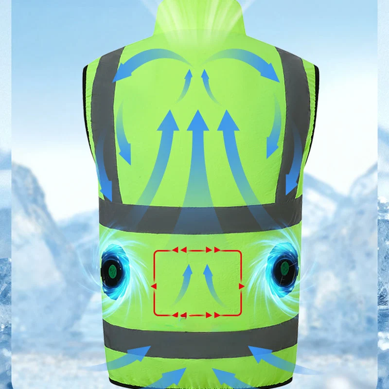 Summer Cooling Work Jacket with Reflective Strips – Sun Protection & Ventilated Safety Gear - Image 7