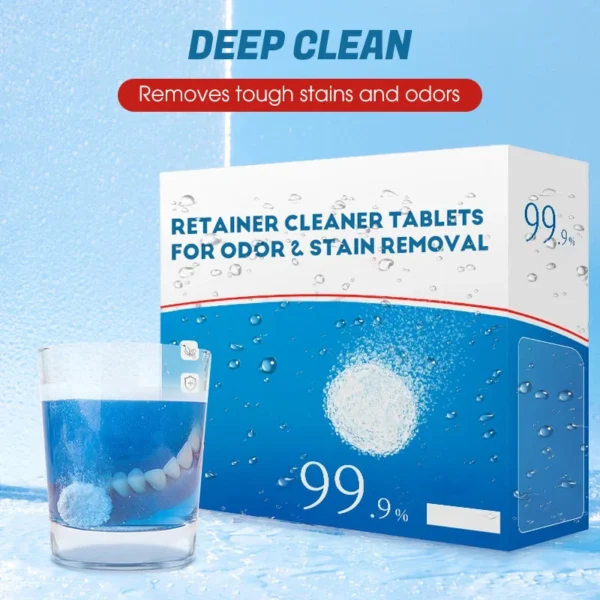 10PCS Retainer Cleaner Tablets for Odor & Stain Removal