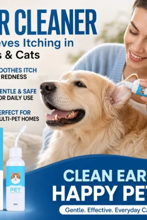 🐶🐱 Ear cleaner, Relieves itching in dogs & cats