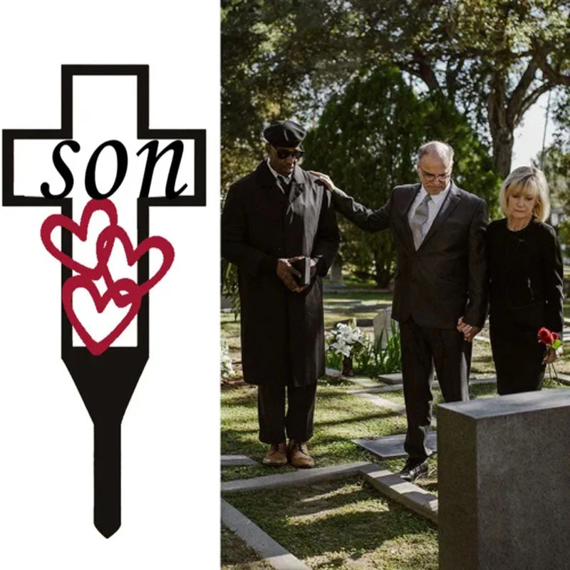 💖🎁Metal Cross Stake Insert Plaque for Cemetery Memorials - Image 13