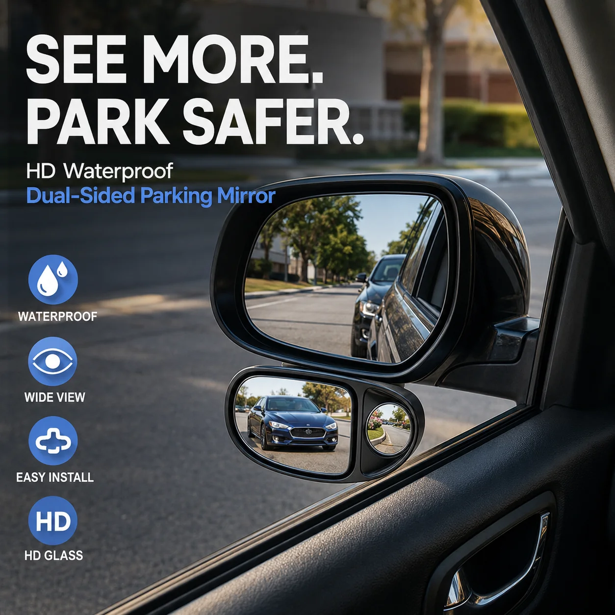 HD Waterproof Dual-Sided Parking Mirror - Image 2