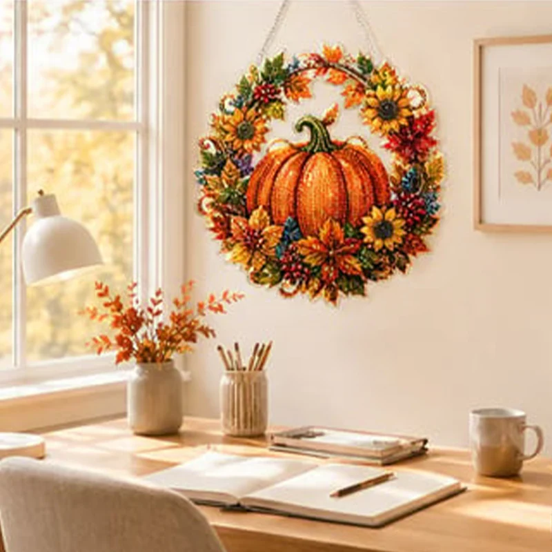 🎁 Hot Sale 49% OFF 🔥Pumpkin Diamond Art DIY Hanging Ornament Kit - Image 8