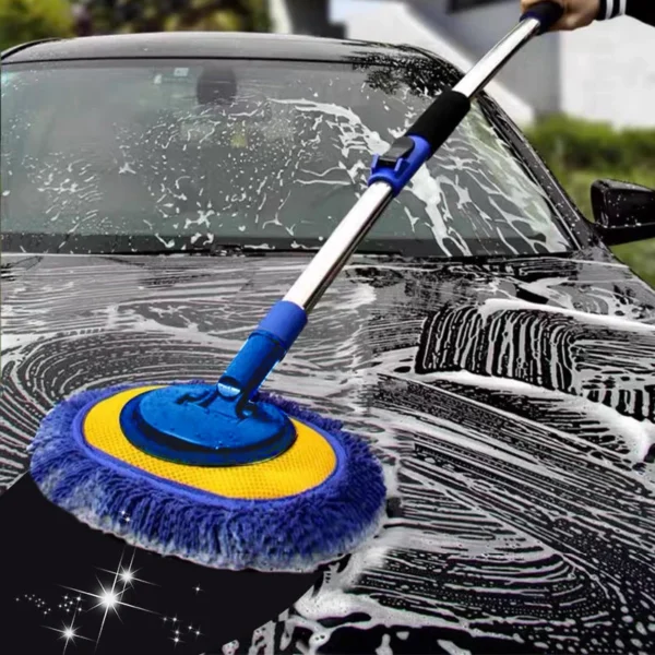 ๐ 50% OFF NOW! ๐งฝ Durable Aluminum Long Handle Telescopic Car Wash Mop โ Soft Microfiber, Scratch-Free & Adjustable Length โจ