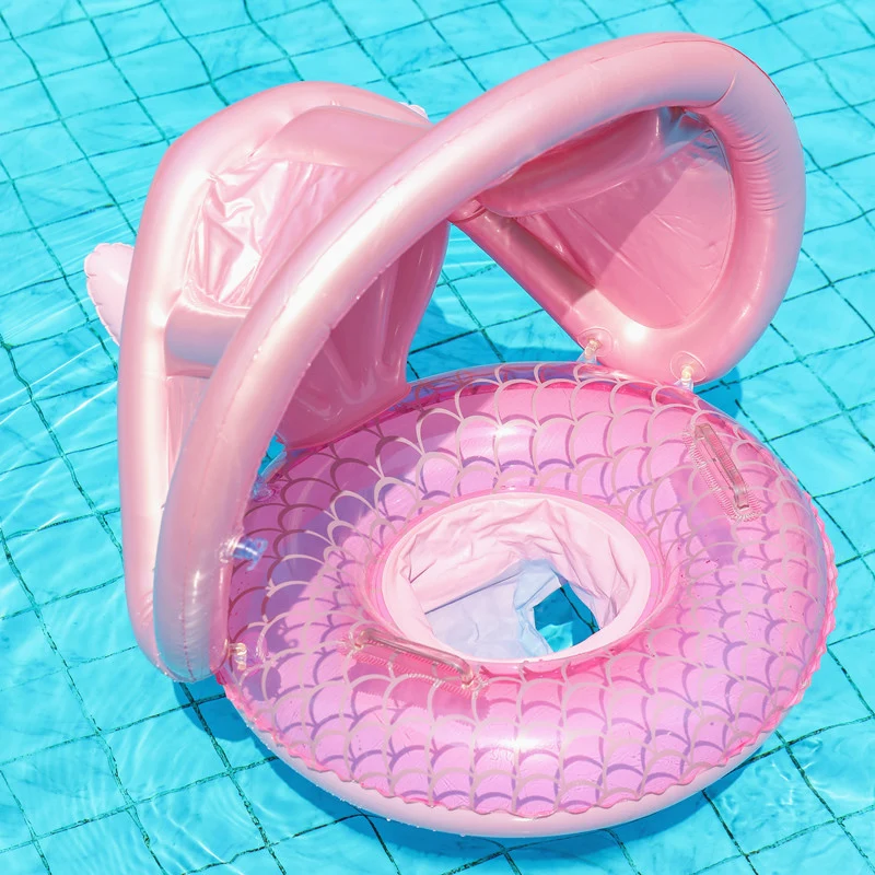 Baby Swimming Float with Sun Canopy - Image 9