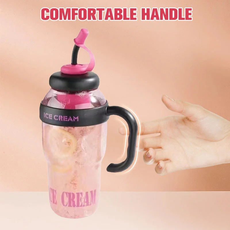 Stylish Large Capacity Sports Water Bottle with Straw - Image 5