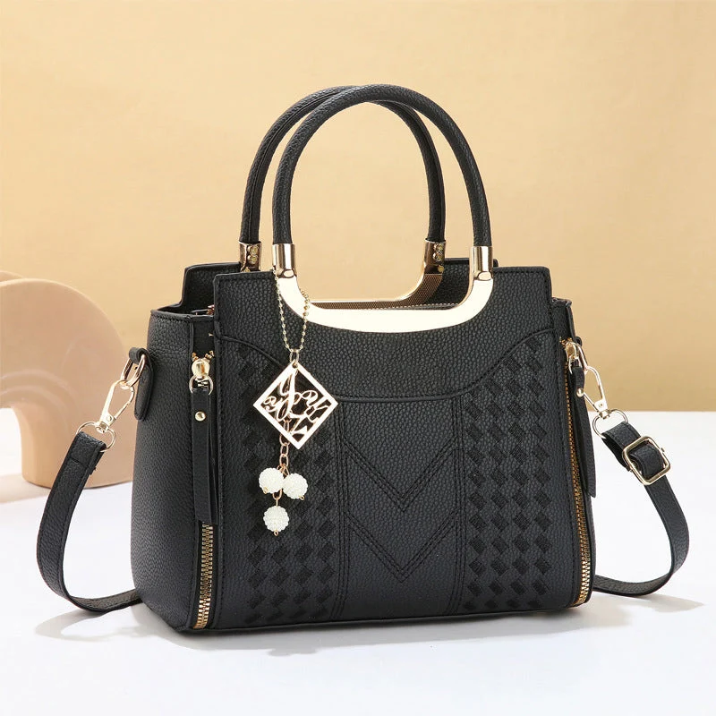 👜 LIMITED-TIME 50% OFF! ✨ Women's Top-Handle Satchel – V-Stitched, Gold Hardware, Multi-Compartment 🌸 - Image 14