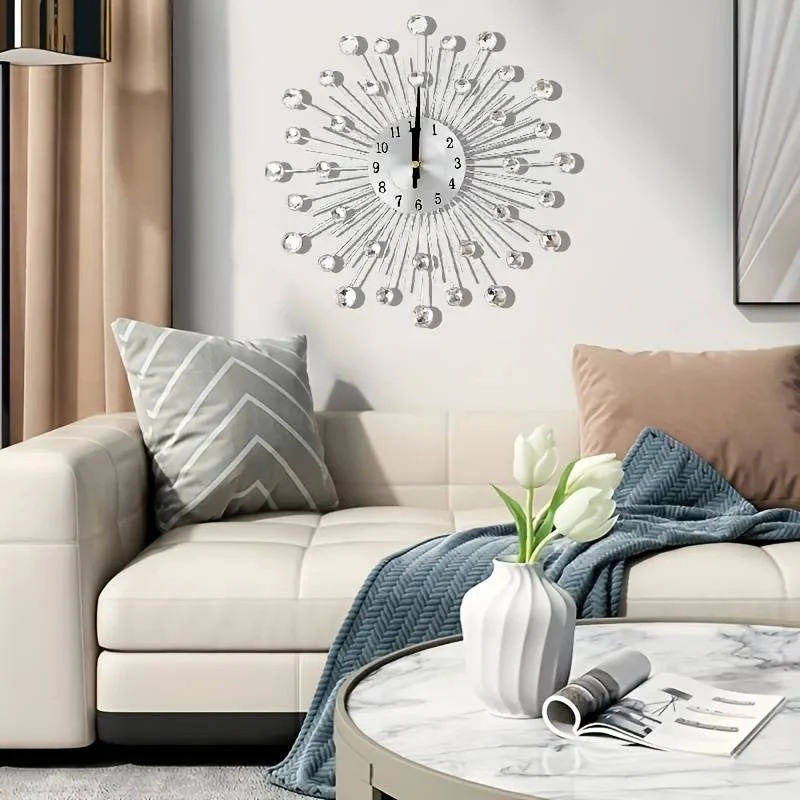 ✨ 50% OFF NOW! 🕰️ Rhinestone Wall Clock – Silent Movement, Sparkling Design & Elegant Home Decor 💎 - Image 2