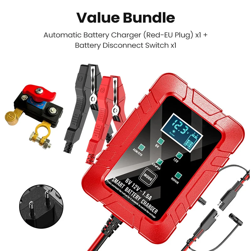⏳Limited Time 50% Off💥1.5A 6V 12V Automatic Battery Charger - Image 13