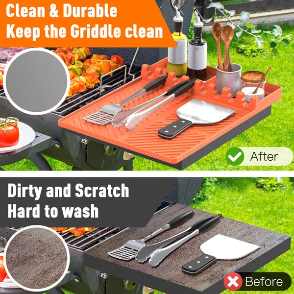 🌞Summer Sale 50% OFF🔥Silicone Grill Tools Mat with Drip Pad - Image 2