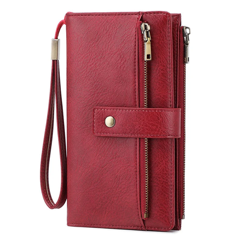 Women's Retro Style RFID Blocking Tri-fold Wallet - Image 4