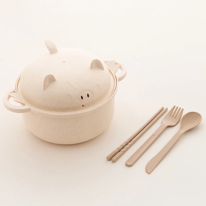 🔥While Supplies Last 40% OFF!🎉 1300ml Instant Noodle Bowl Set with Lid & Cutlery - Image 11