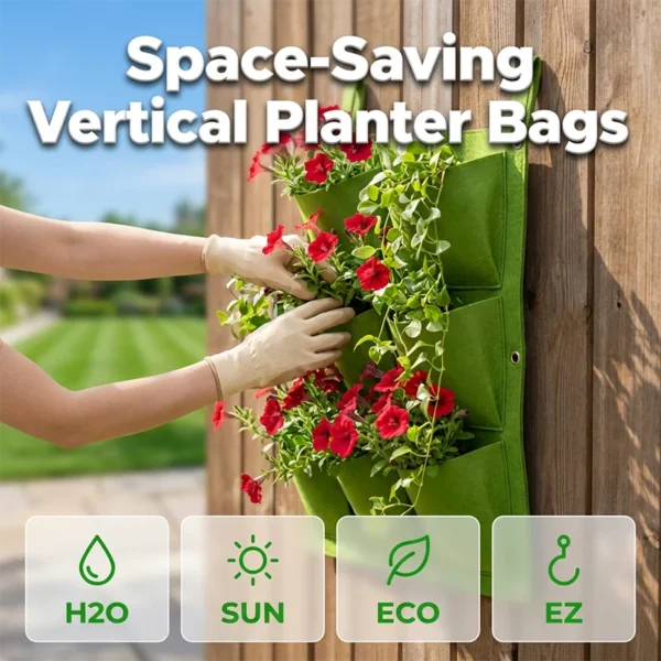 📢📢Buy 3 Get 1 Free⏰Space Saving Vertical Planter Bags🪜🌱