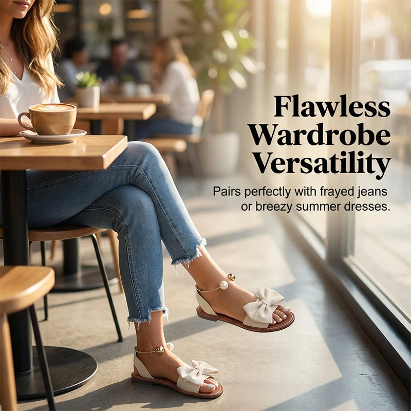 Stylish Pearl Ankle Strap Sandals - Image 6