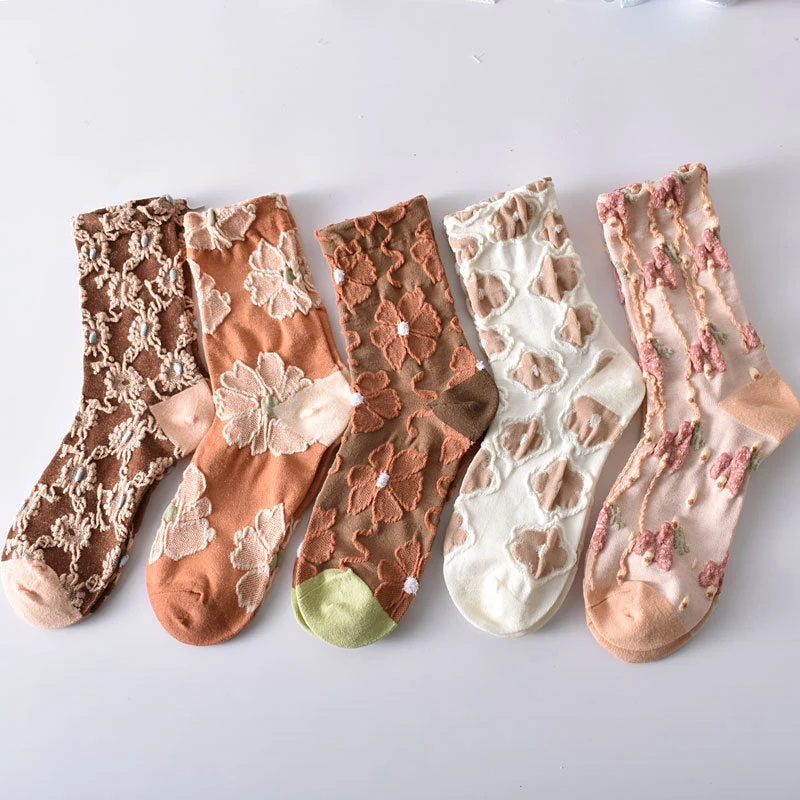 🔥Hot Sale 50% OFF🔥Women's Floral Cotton Socks (10 Pairs/1 Set) - Image 7