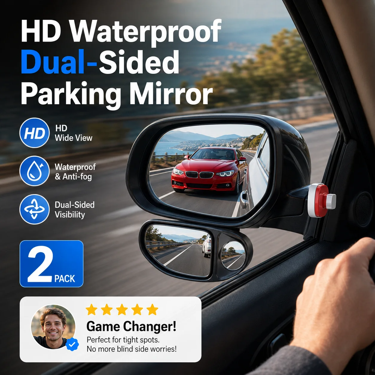 HD Waterproof Dual-Sided Parking Mirror - Image 4