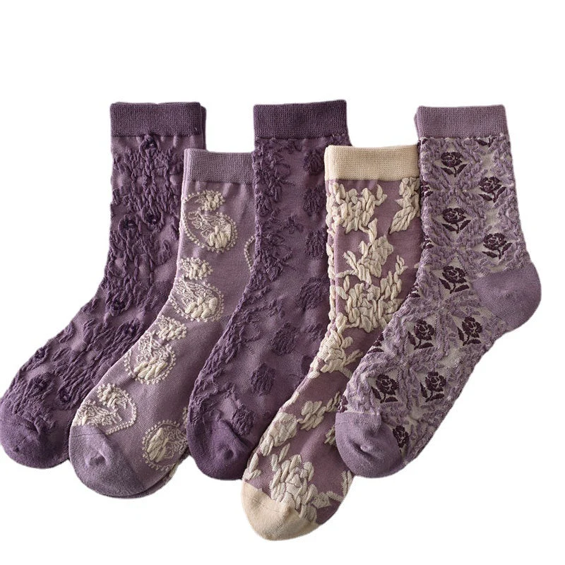 🔥Hot Sale 50% OFF🔥Women's Floral Cotton Socks (10 Pairs/1 Set) - Image 8