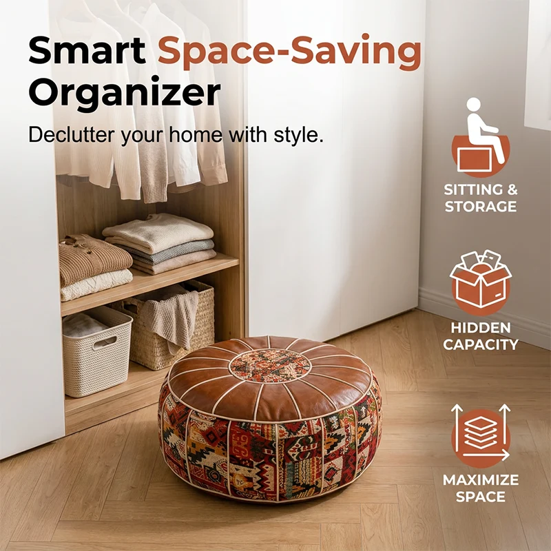 🎁 Hot Sale 49% OFF 🔥Multifunctional Storage Ottoman Pouf - Image 8
