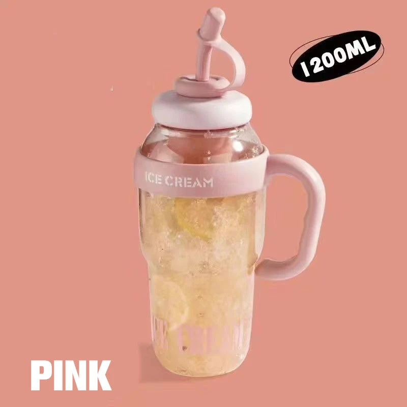 Stylish Large Capacity Sports Water Bottle with Straw - Image 8