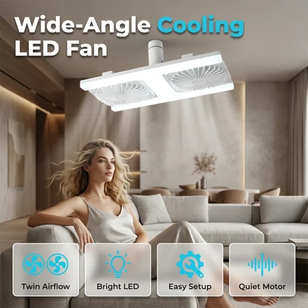 π’π’50% OFF !!!β°Modern 2-in-1 LED Ceiling Fan Light