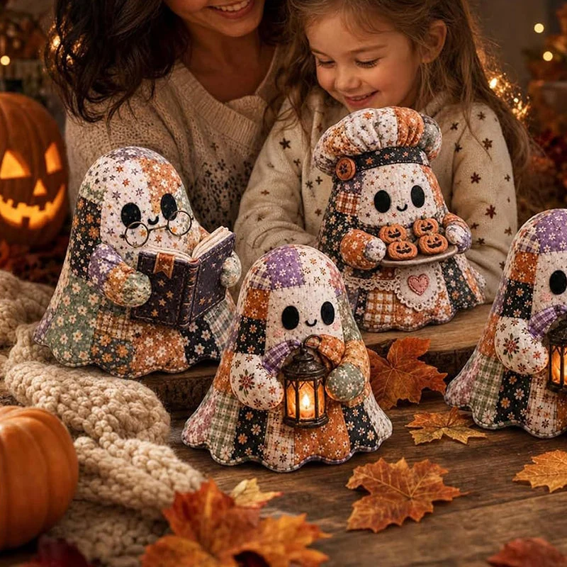 šLittle Ghost's Cozy Halloween DIY Patchwork Kit - Image 6