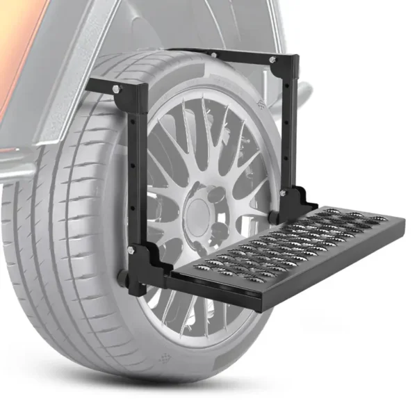 Heavy-Duty Folding Tire Step for Roof Access