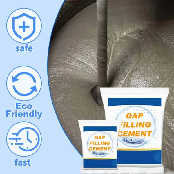 Quick-Dry Cement for Gap Filling and Leak Sealing