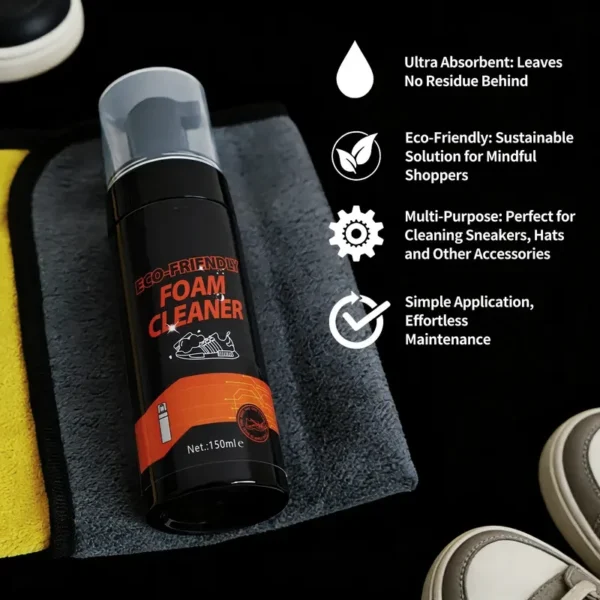 Waterless White Shoe Foam Cleaner for Sneakers