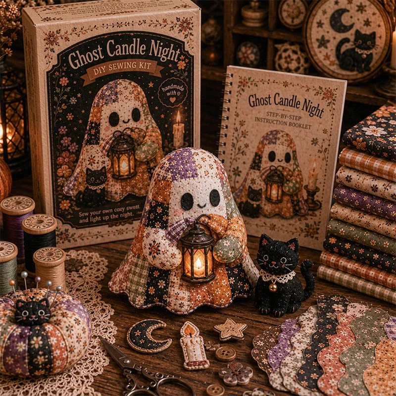 šLittle Ghost's Cozy Halloween DIY Patchwork Kit - Image 14