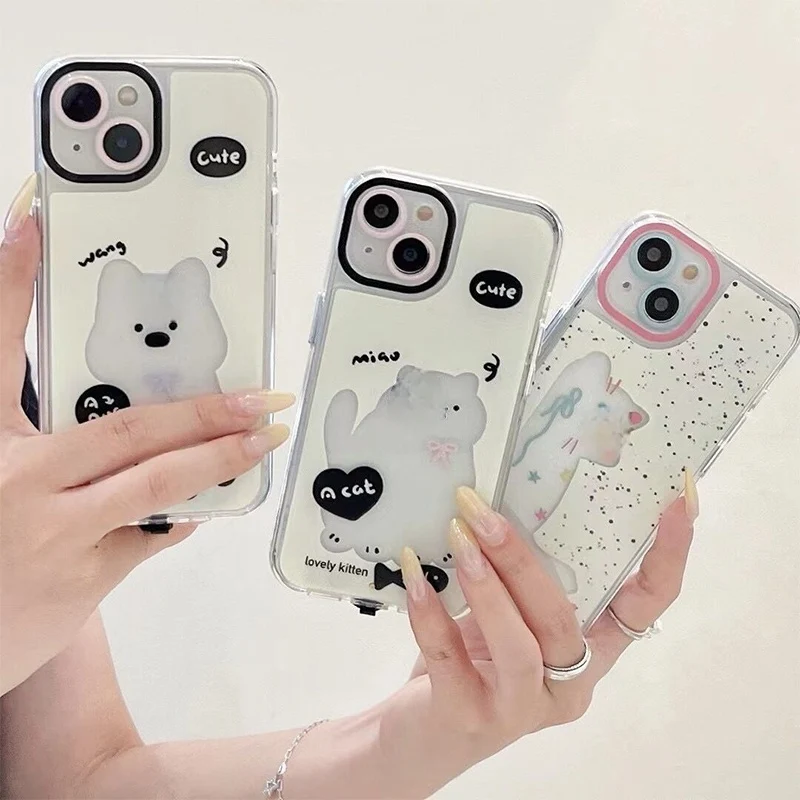 🎄Christmas Sales 60% OFF🐾Luminous Cartoon Cat & Dog iPhone Case - Image 5