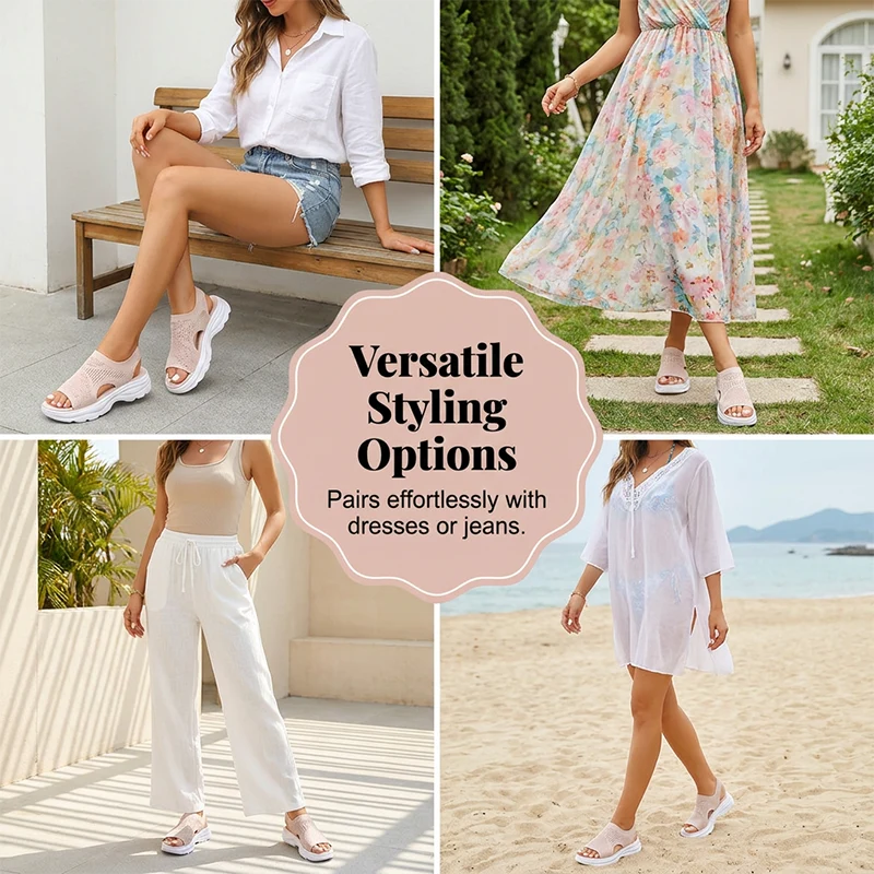 Women's Breathable Mesh Platform Sandals - Image 7
