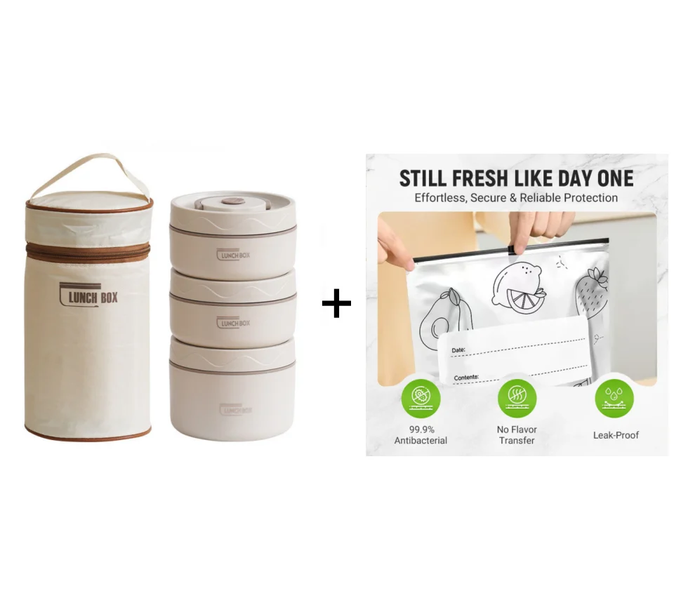 🎁Hot SALE 50% OFF🔥Microwaveable Stainless Steel Insulated Lunch Box Set - Image 26