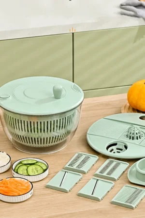 9-in-1 Multifunctional Large Capacity Salad Spinner & Slicer
