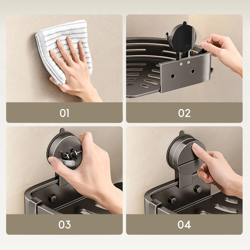 ⏳Limited-time 50% off⏰Wall Mounted Bathroom Organizer with Suction Cup - Image 7
