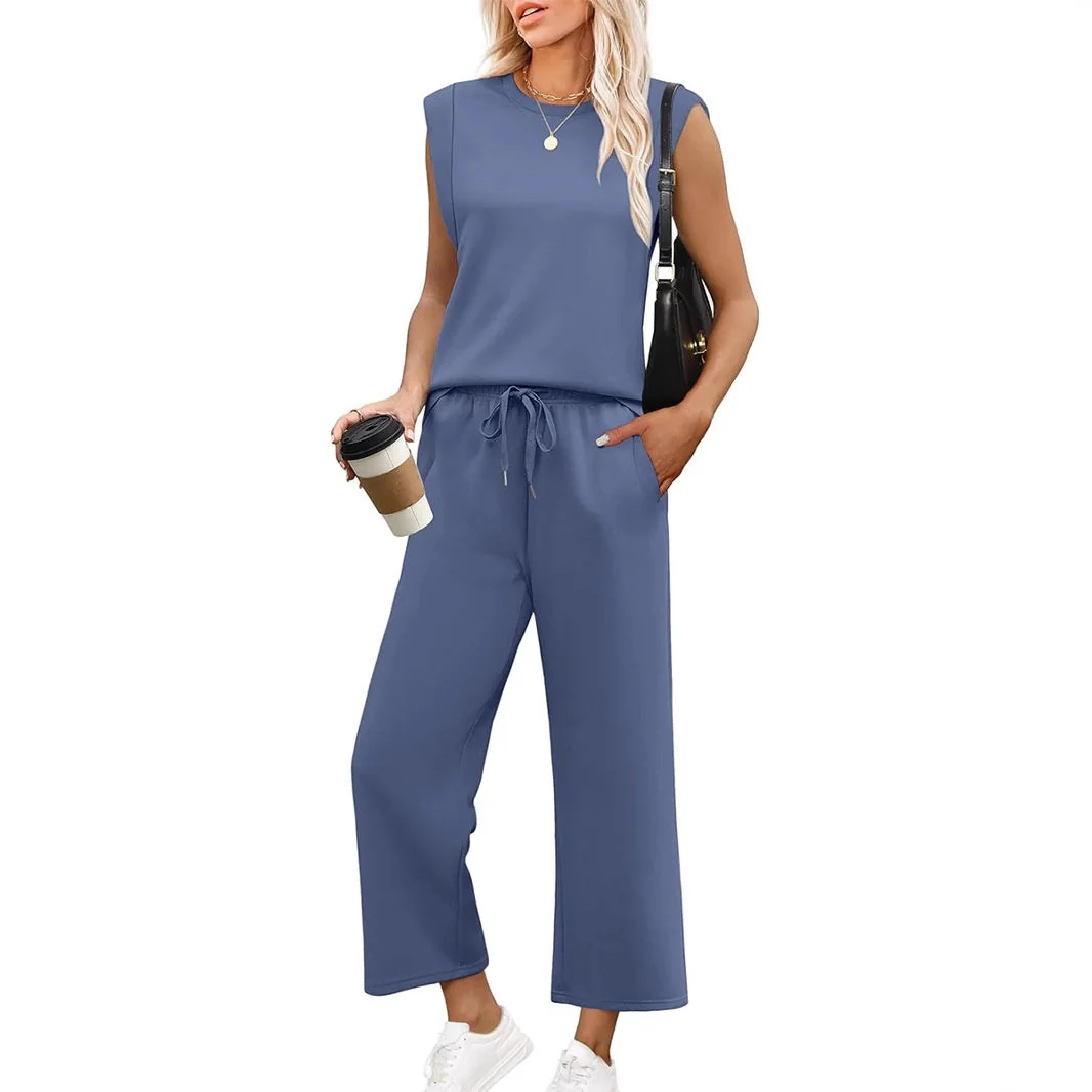 🌺 Hot Sale 49% OFF🌺 New Women's Sleeveless Top & Wide-Leg Pants 2-Piece Set - Image 9