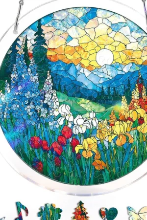 Acrylic Sunset & Sea Jigsaw Puzzle Window Hanging