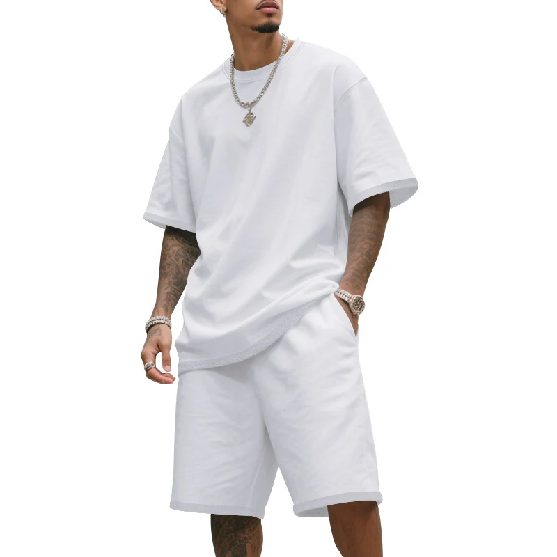 Men's Casual Two-Piece T-Shirt and Shorts Set - Image 9
