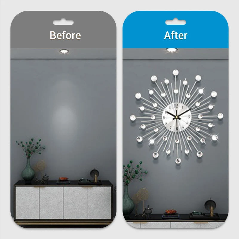 ✨ 50% OFF NOW! 🕰️ Rhinestone Wall Clock – Silent Movement, Sparkling Design & Elegant Home Decor 💎 - Image 3