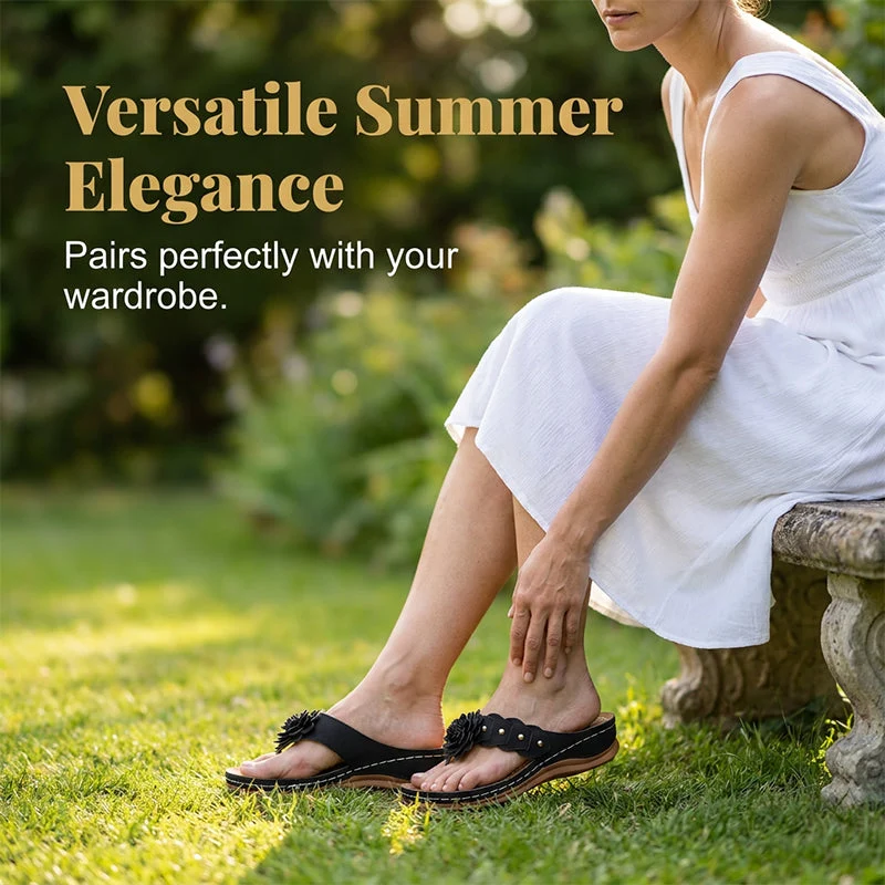 Women's Floral Thong Sandals with Arch Support - Image 8