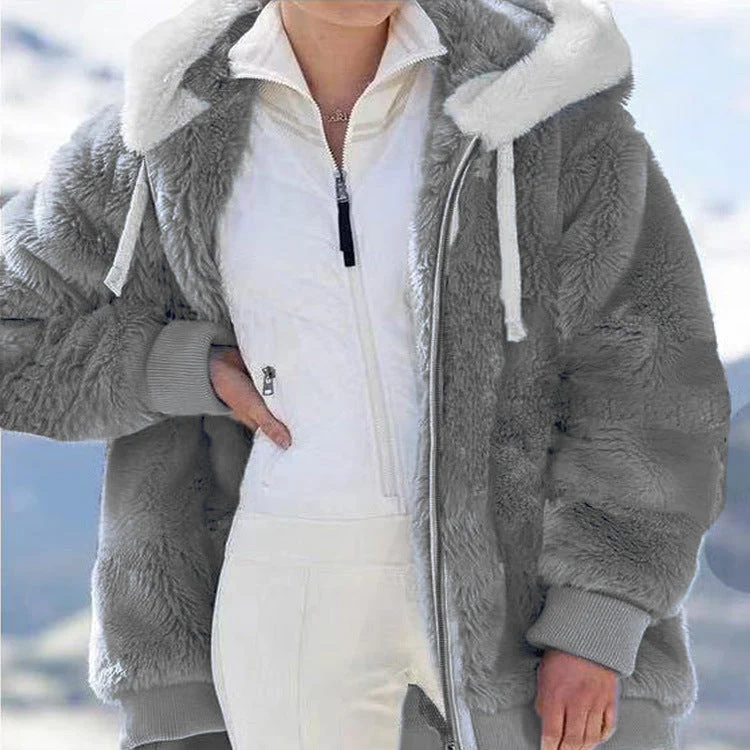 🎁Christmas Hot Sale 49% OFF🎄Hooded Fleece Jacket with Shearling Lining❄️ - Image 9