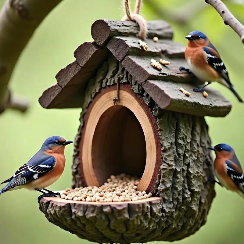 🔥50% OFF! 🐦 2026 New Arrivals – Outdoor Bird Feeder with Realistic Tree Stump Design | Garden Decor & Wildlife Sanctuary in One! 🌿✨ - Image 3