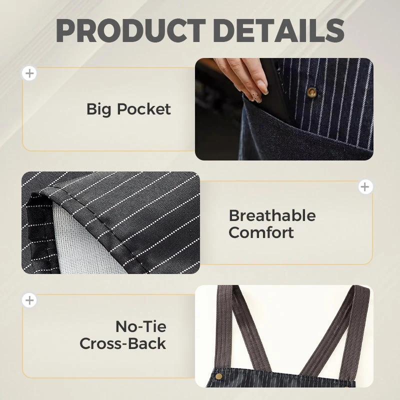 🔥NEW YEAR 50% OFF Sale!🔥Cross-Back Waterproof Apron with Detachable Hand Towel - Image 4