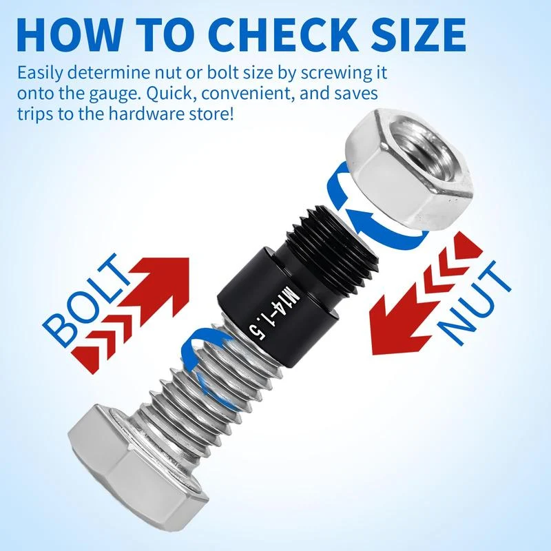 📢📢60% OFF !! ⏰Nut & Bolt Thread Checker Kit for Inspection of Fixed Bolts or Threaded Holes - Image 7