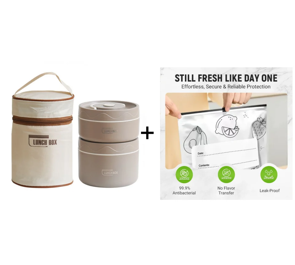 🎁Hot SALE 50% OFF🔥Microwaveable Stainless Steel Insulated Lunch Box Set - Image 31