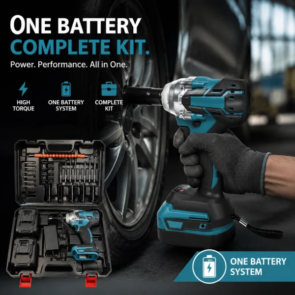 High Torque Lithium Battery Impact Wrench