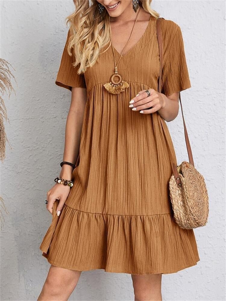 🔥Hot Sale 49% OFF💝Retro V-neck Loose Casual Dress - Image 8