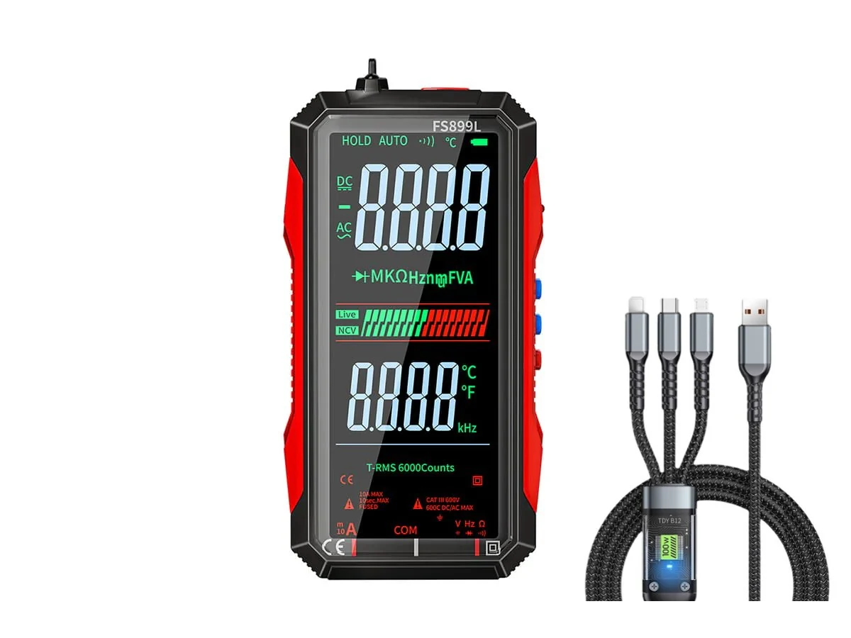 🔧 50% OFF NOW! ⚡ USB Rechargeable Digital Multimeter – Auto-Ranging, LCD Backlight & Portable Design 📏 - Image 9