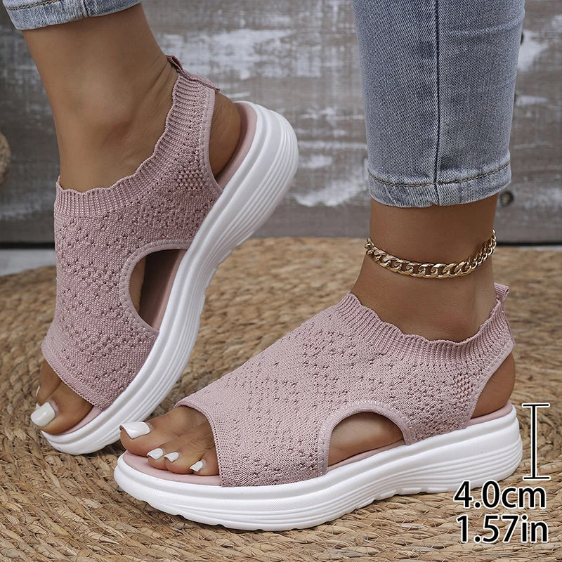 ⏳LAST DAY SALE ONLY £12.99!!💐 Women's Breathable Knit Platform Sandals – Air-permeable knit upper, cushioned sole & lightweight comfy summer footwear ✨ - Image 16