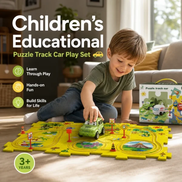 🎁Hot Sale 49% Off🔥Children's Educational Puzzle Track Car Play Set🚗