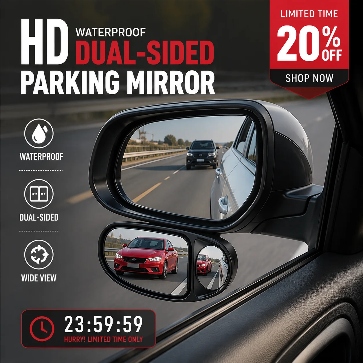 HD Waterproof Dual-Sided Parking Mirror - Image 16