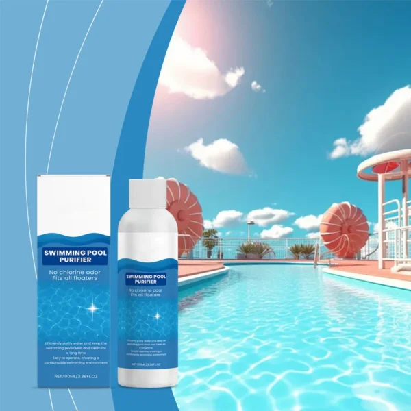 💧 Swimming Pool Purifying Liquid – Crystal Clear Water, Zero Hassle! ✨ Say goodbye to green water & harsh chemicals – just pure, fresh swimming every time. 🏊♂️💙